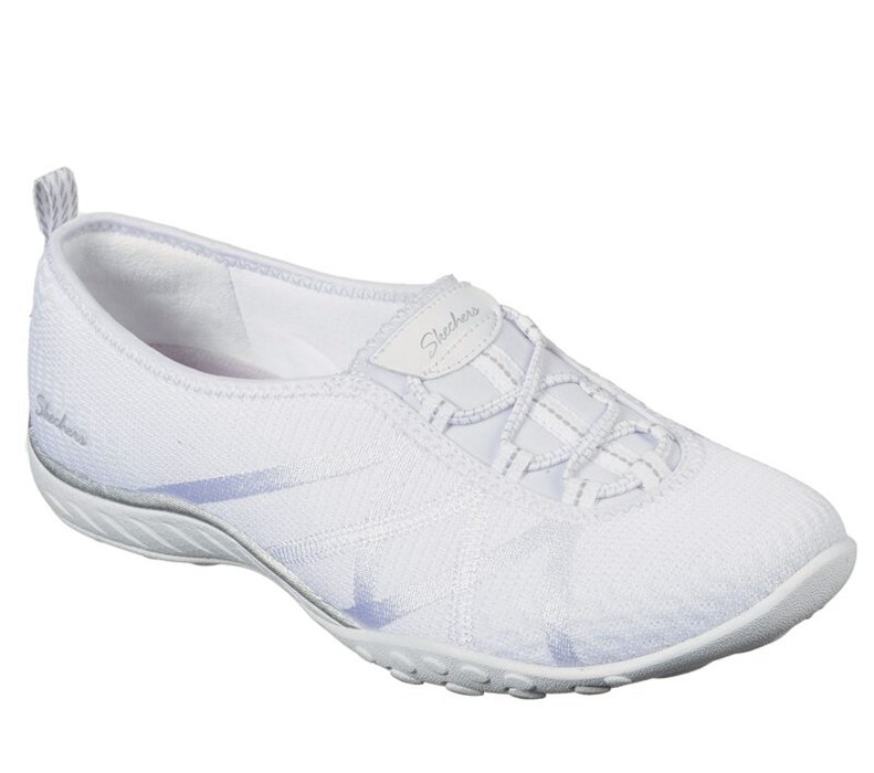 Skechers Dam Vita/Silver Slip On - Relaxed Fit: Breathe-Easy - A-Look - Sverige (CDFAE-8461)